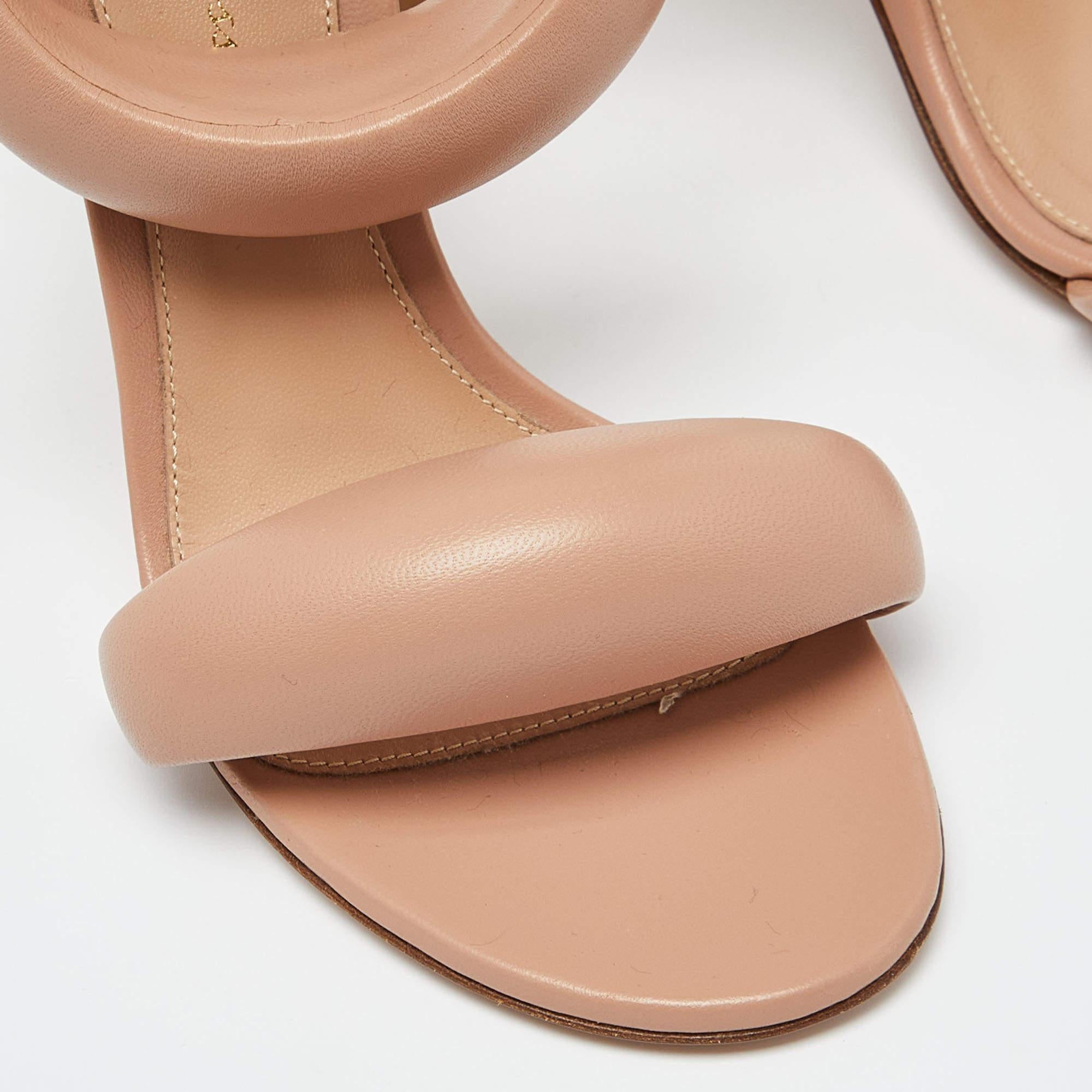 Gianvito Rossi Beige Leather Bijoux Sandals Size 35 3