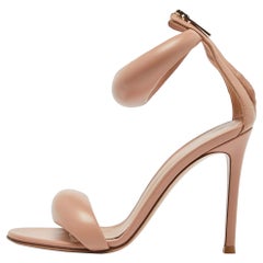 Gianvito Rossi Beige Leather Bijoux Sandals Size 35