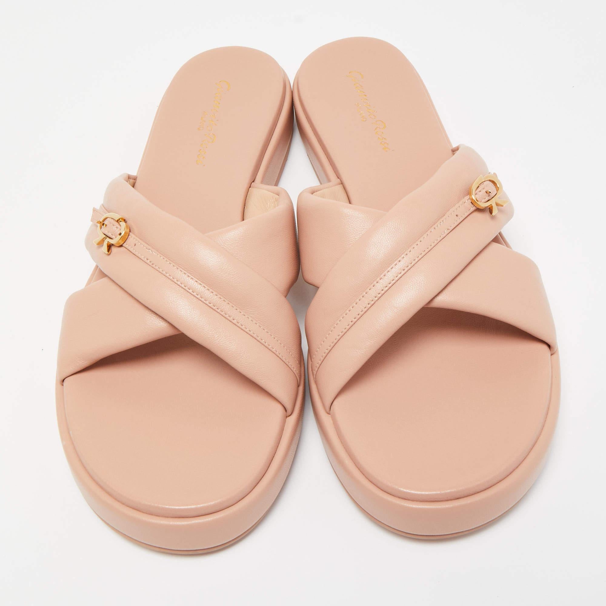 Enhance your casual looks with a touch of high style with these designer slides. Rendered in quality material with a lovely hue adorning its expanse, this pair is a must-have!

Includes: Original Dustbag, Original Box


