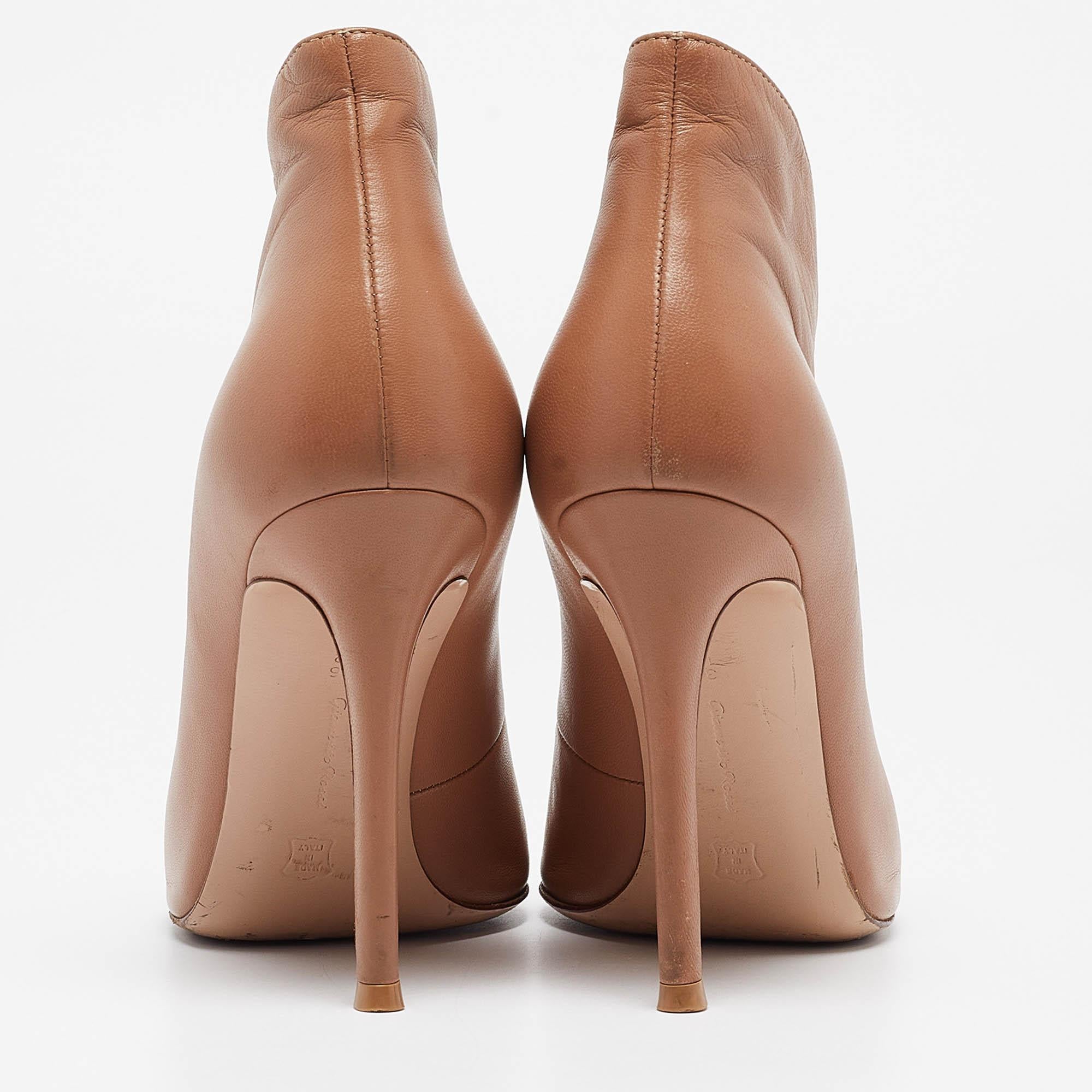 De las mujeres Gianvito Rossi Botines de piel beige tamaño 36.5 en venta