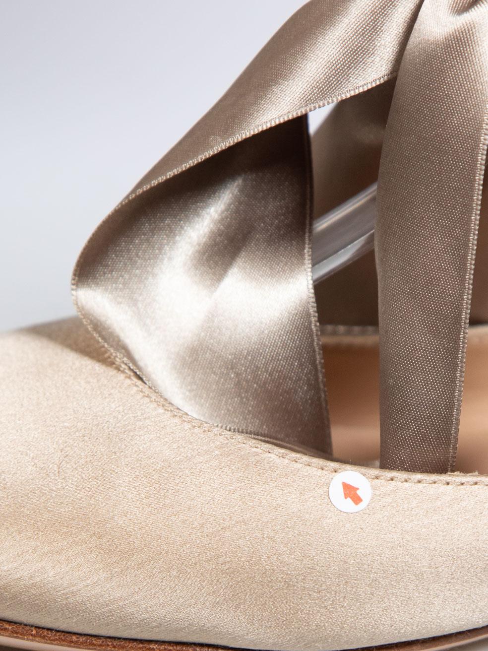 Gianvito Rossi Beige Ribbon Tie Ballet Flats Size IT 37 4