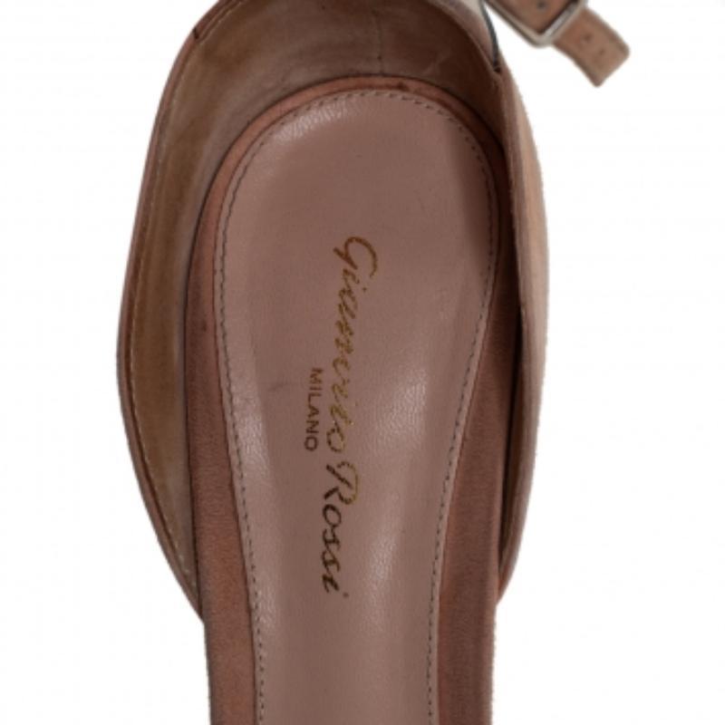Women's Gianvito Rossi Beige Suede And PVC Ankle Strap Sandals Size 40.5 For Sale