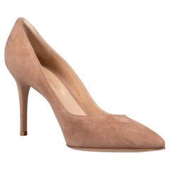 Gianvito Rossi Beige Suede Point Toe Pumps Size IT 39.5
