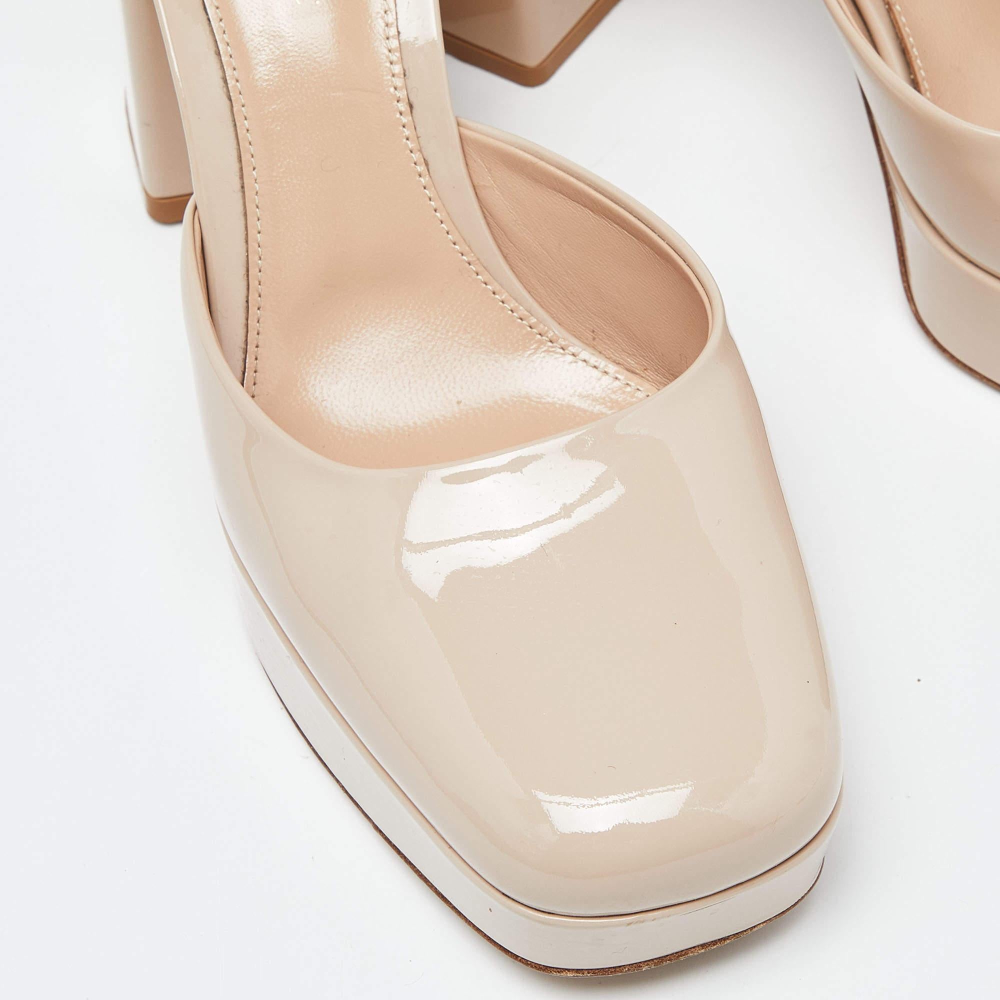 Gianvito Rossi Beige Vian Plateau Pumps Größe 39,5 im Angebot 3