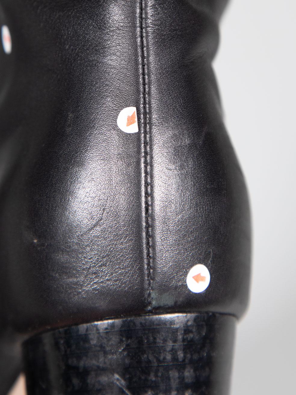Gianvito Rossi Bottes en cuir à talon bloc noir Taille IT 37.5 en vente 5