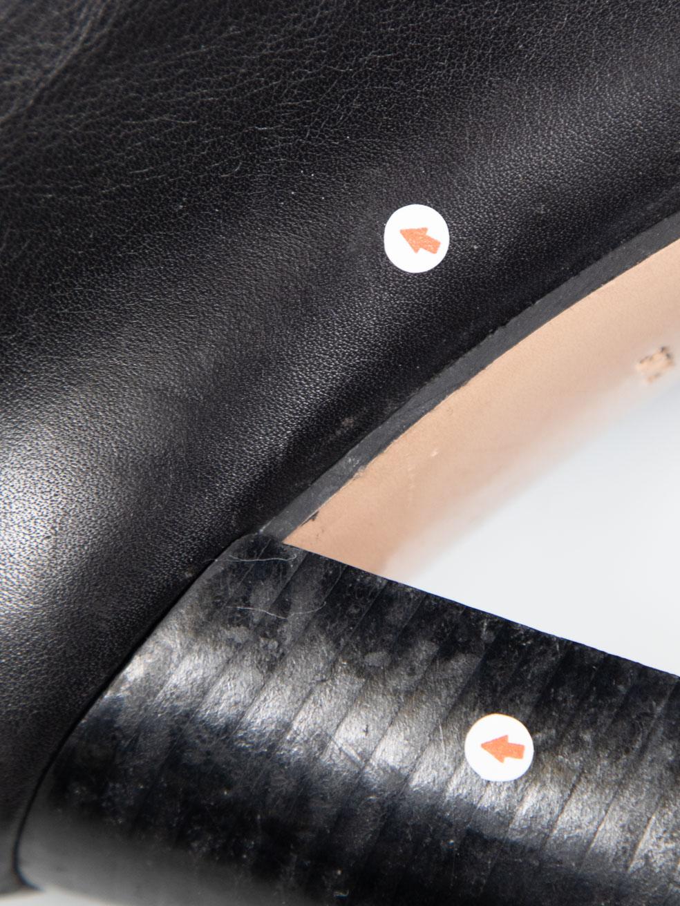 Gianvito Rossi Bottes en cuir à talon bloc noir Taille IT 37.5 en vente 3