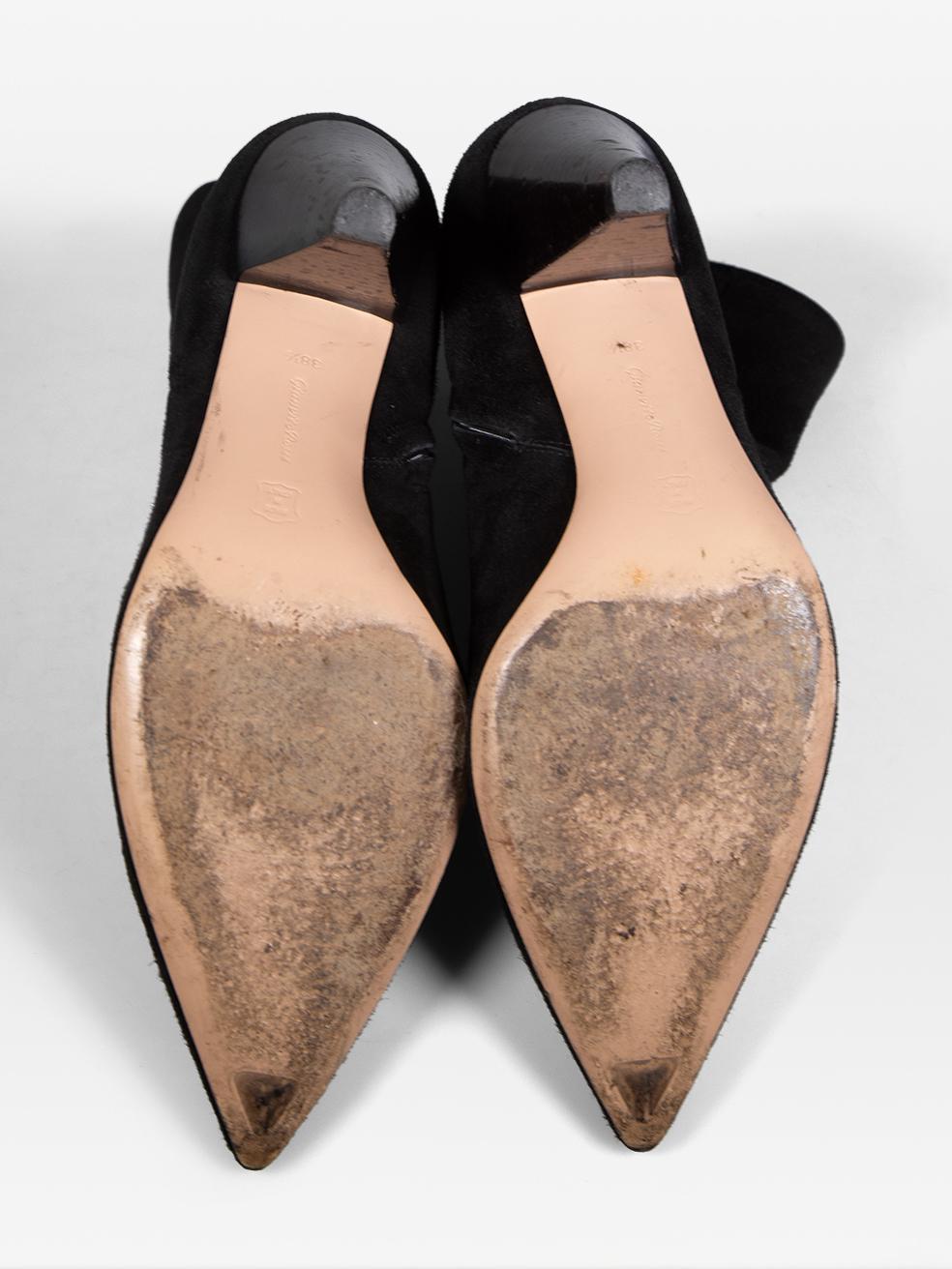 Gianvito Rossi Botines de ante con tacón negros Talla IT 38.5 en Bueno estado para la venta en London, GB