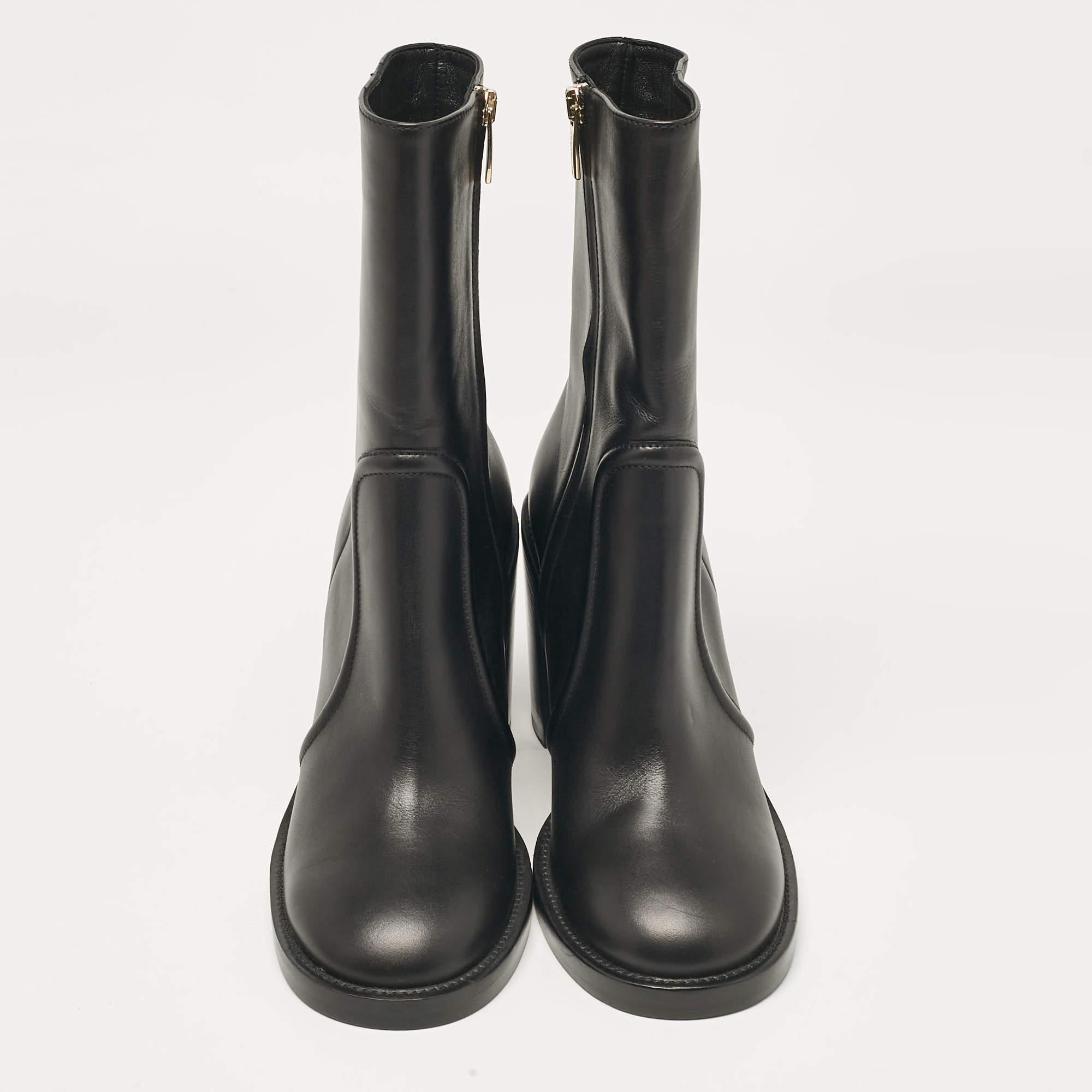 Gianvito Rossi Botines de piel negra talla 37.5 Negro