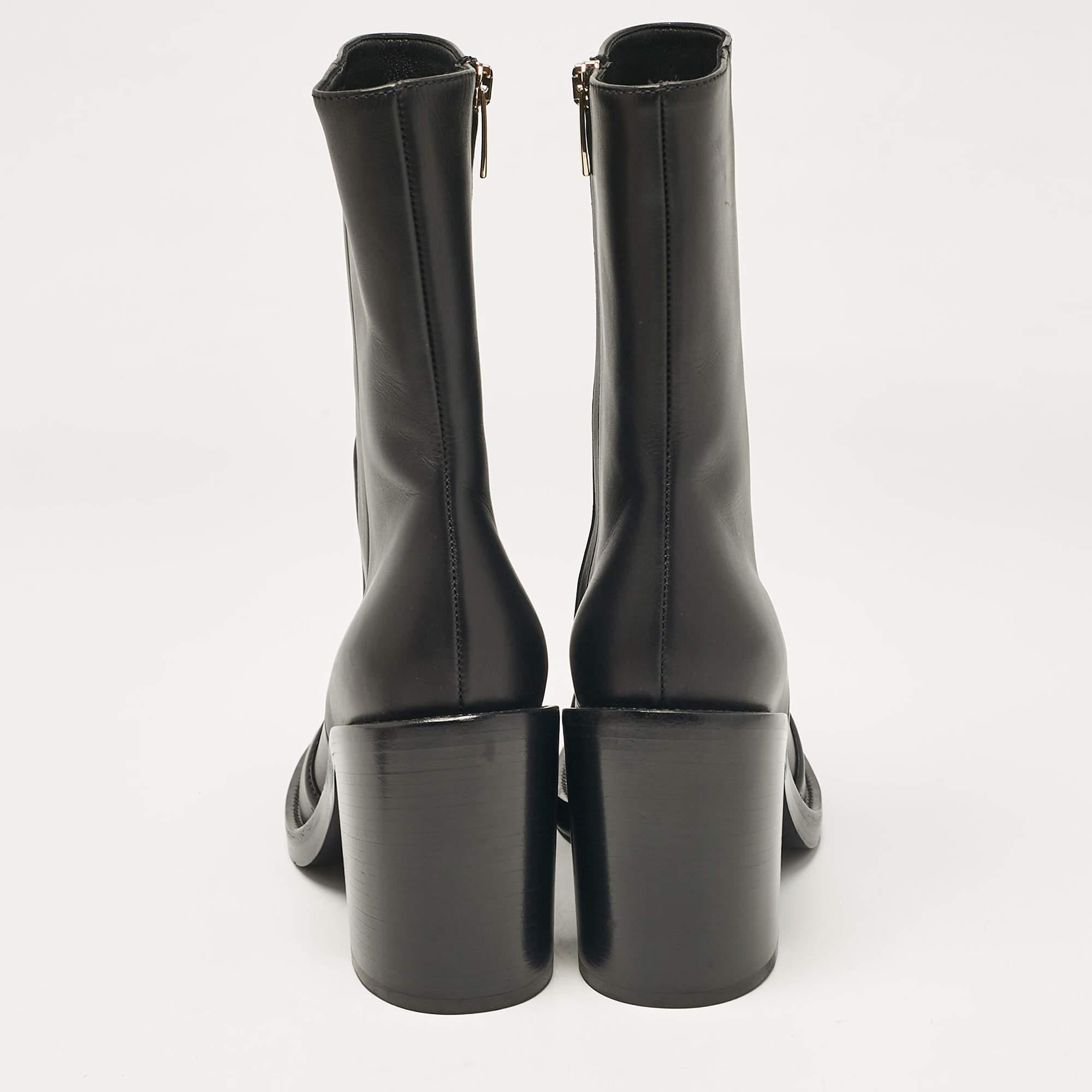De las mujeres Gianvito Rossi Botines de piel negra talla 37.5