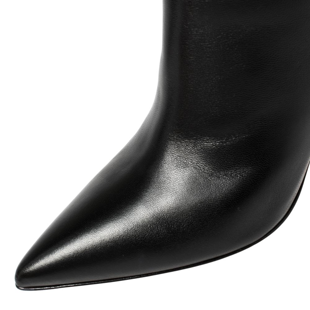 Gianvito Rossi Black Leather Boots Size 36.5 3