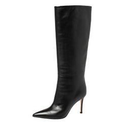 Gianvito Rossi Black Leather Boots Size 36.5