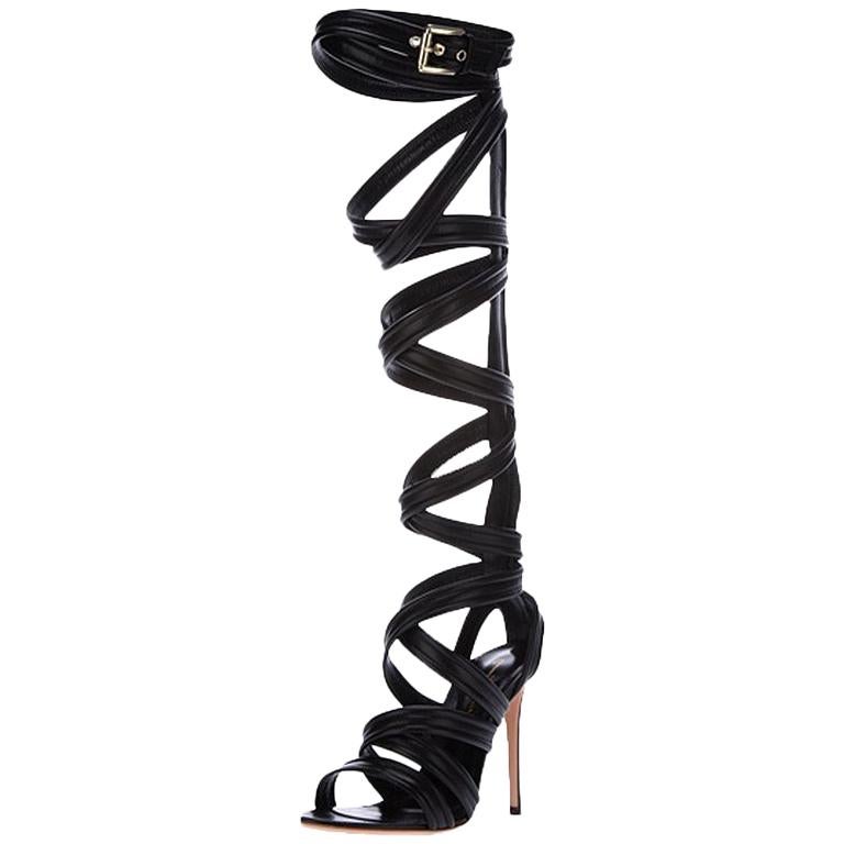 knee length gladiator sandals