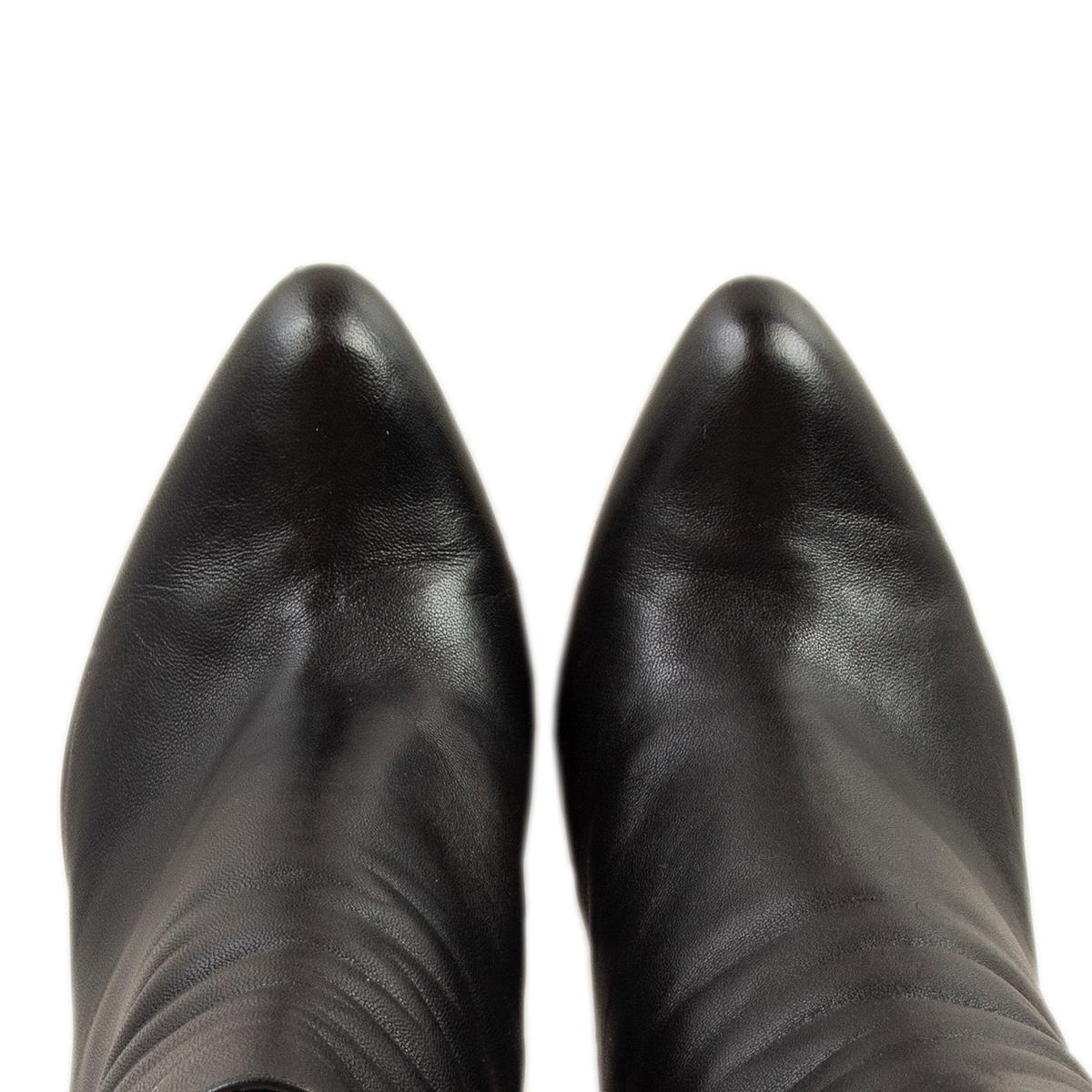 GIANVITO ROSSI black leather GOJEE Tassel Ankle Boots Shoes 38 In Excellent Condition For Sale In Zürich, CH