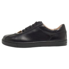 Gianvito Rossi Schwarze Low Top-Turnschuhe aus Leder Größe 38.5