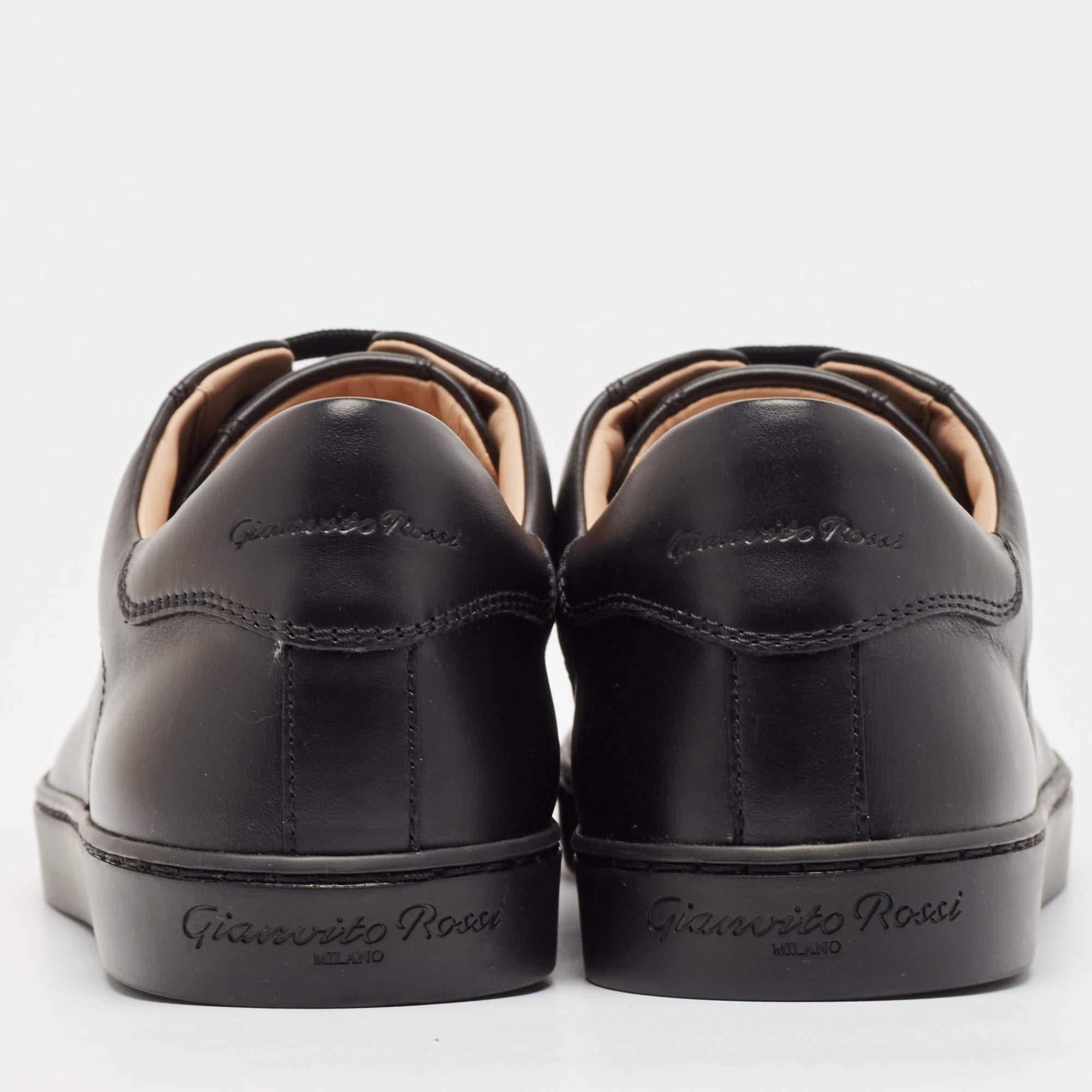 Gianvito Rossi - Baskets basses en cuir noir - Taille 39 Pour femmes en vente