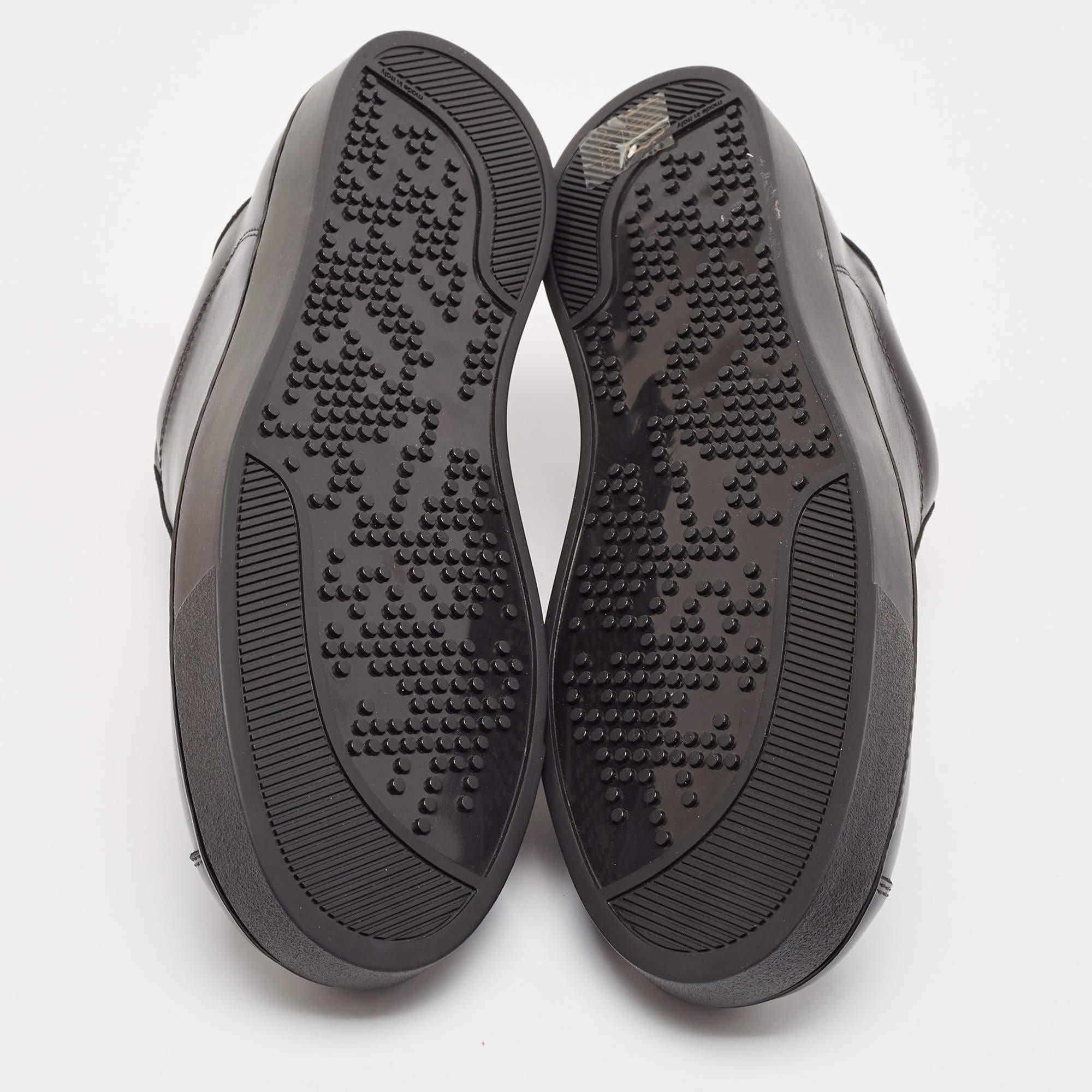 Gianvito Rossi - Baskets basses en cuir noir - Taille 39 en vente 1
