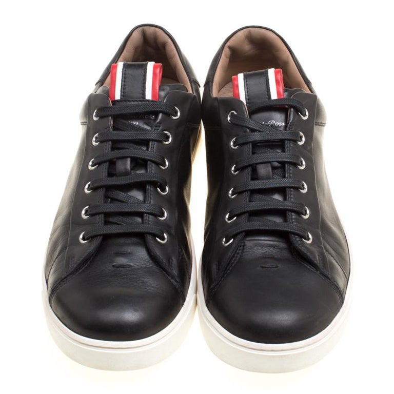Gianvito Rossi Black Leather Low Top Sneakers Size 43 For Sale at ...