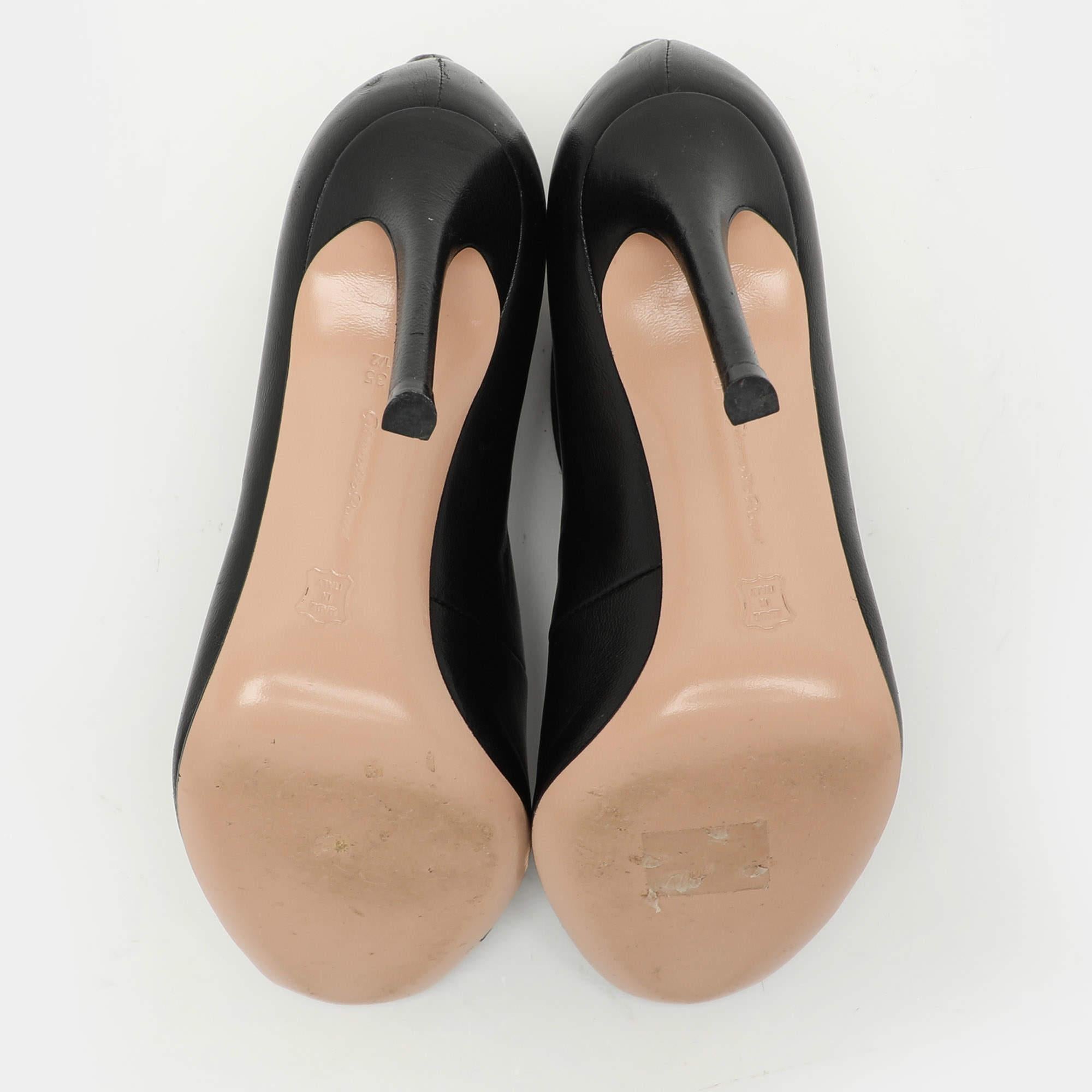 Gianvito Rossi Botines de piel negra tamaño 35.5 en venta 1