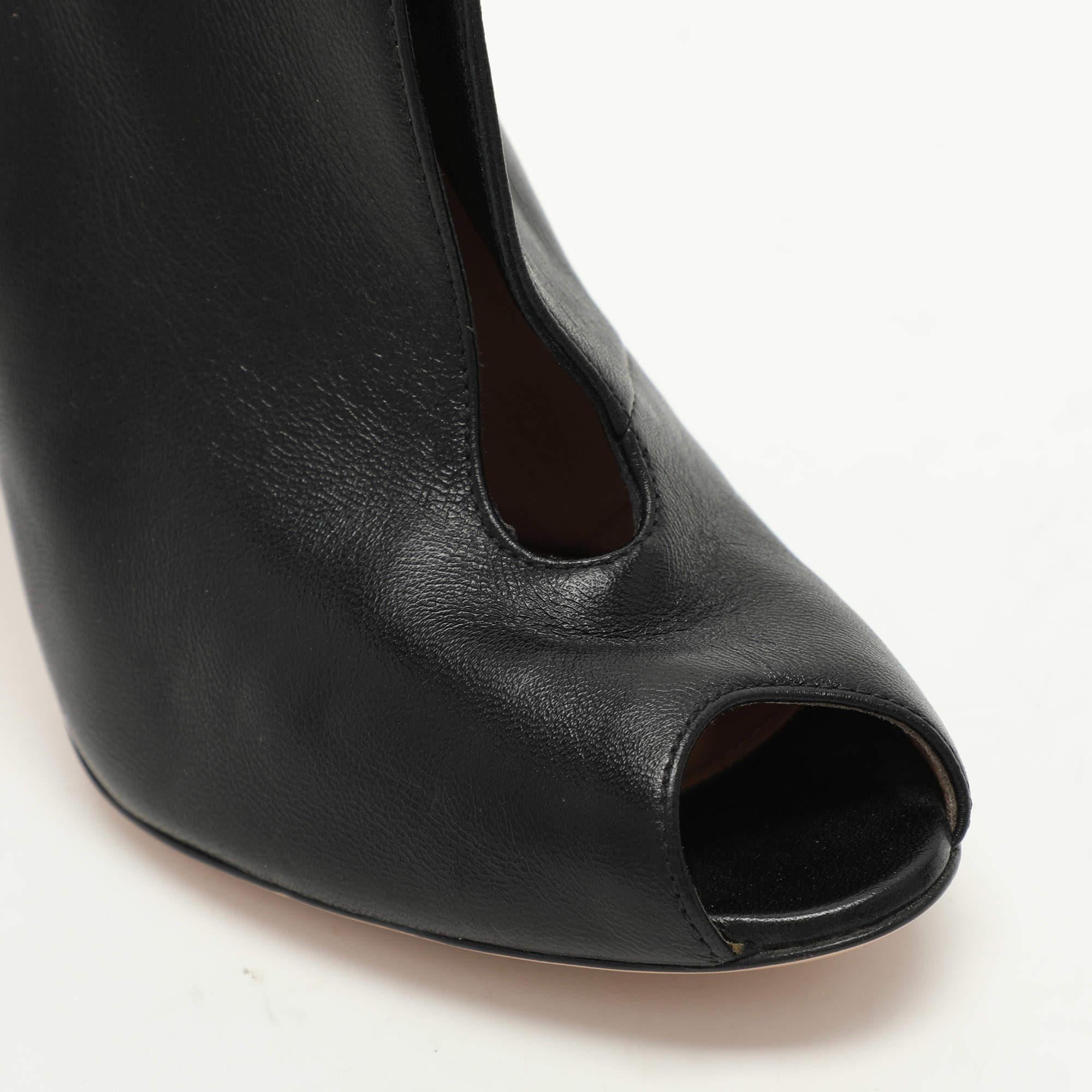 Gianvito Rossi Botines de piel negra tamaño 35.5 en venta 2