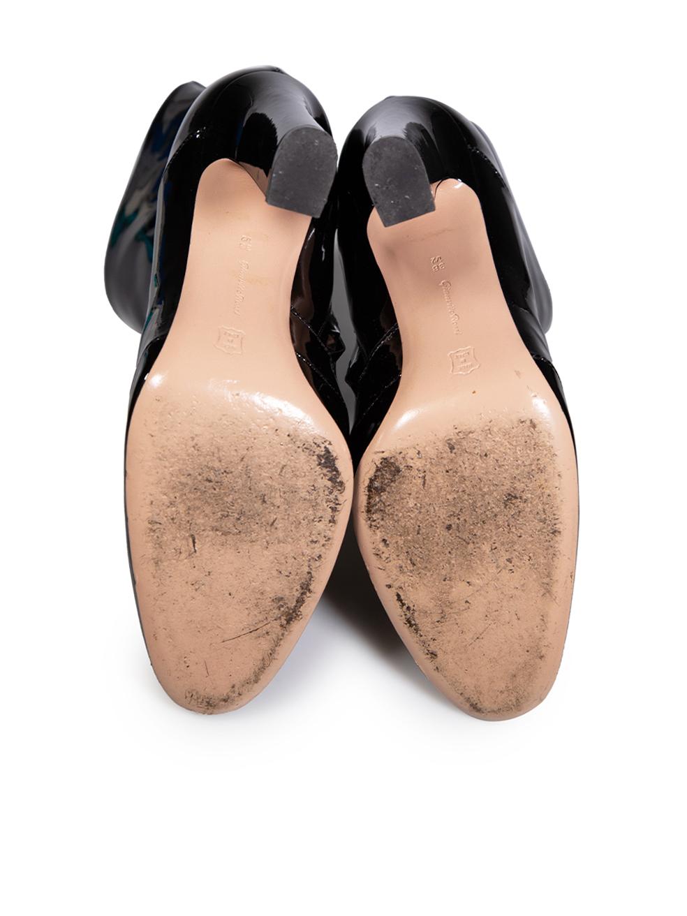 Gianvito Rossi Botines de tacón alto de charol negro Talla IT 38.5 en Bueno estado para la venta en London, GB