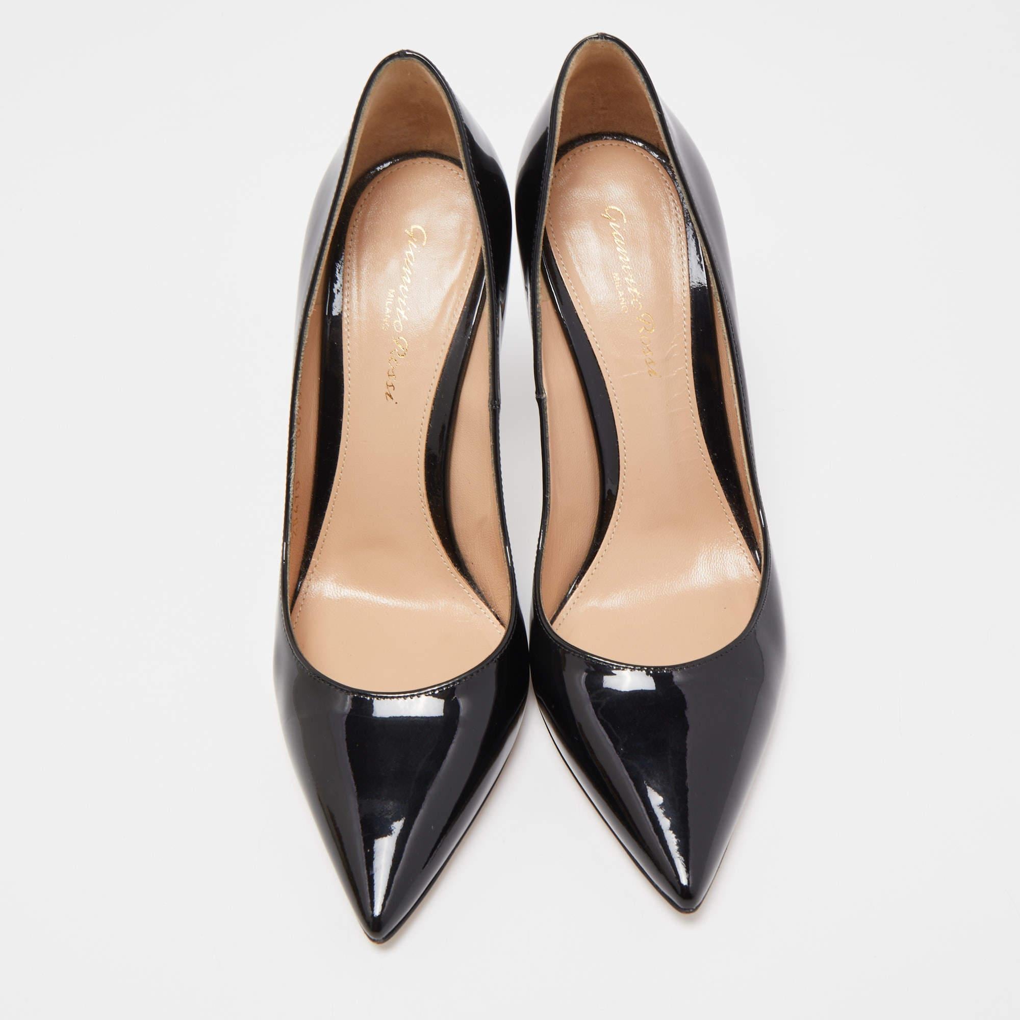 Exhibit an elegant style with this pair of pumps. These elegant shoes are crafted from quality materials. They are set on durable soles and sleek heels.

Includes: Original Dustbag

