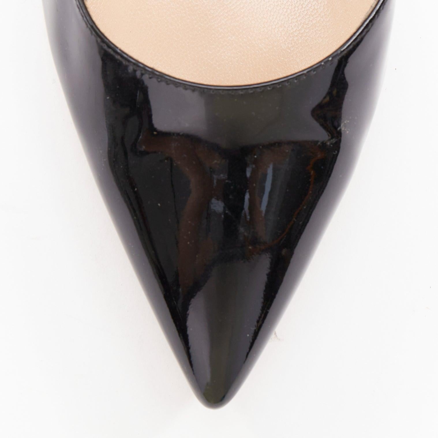 GIANVITO ROSSI zapatos de tacón de aguja de charol negro EU39.5 en venta 1