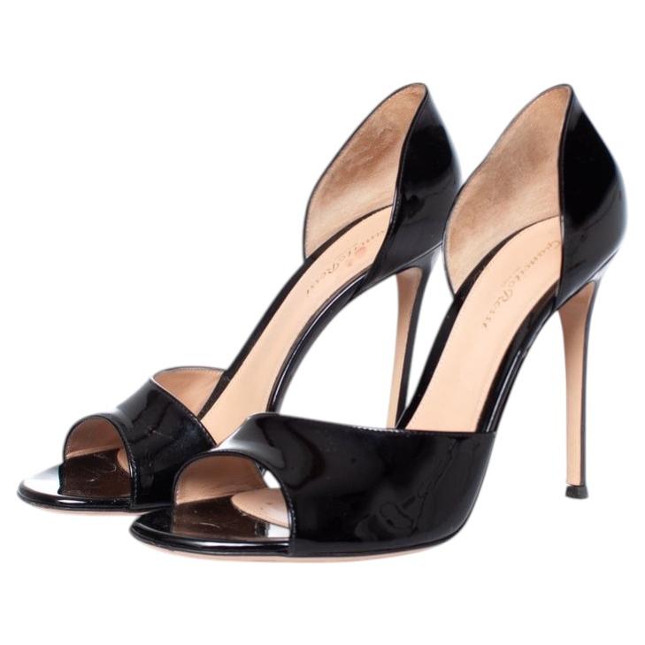 Gianvito Rossi, Sandales en cuir verni noir