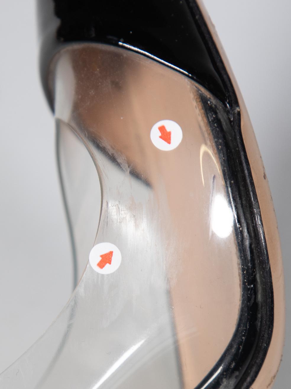 Gianvito Rossi Black Patent PVC Pumps Size IT 38 4
