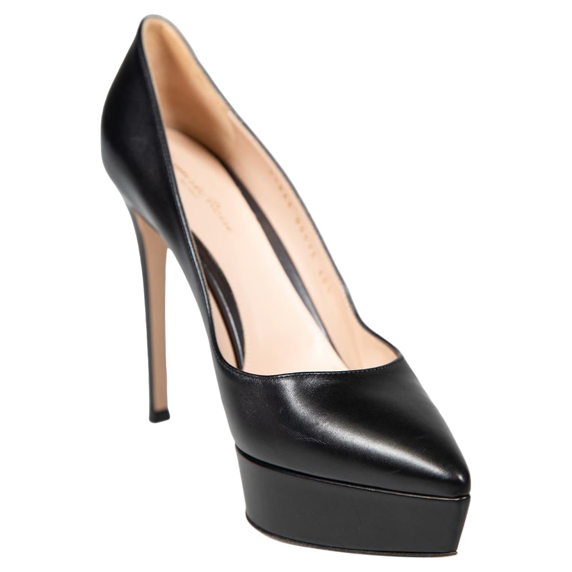 Gianvito Rossi Escarpins à plateforme en cuir noir Taille IT 40.5