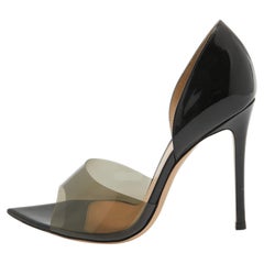 Gianvito Rossi Black PVC and Patent Bree Pumps Size 39 Gianvito Rossi Black PVC and Patent Bree Pumps Size 39