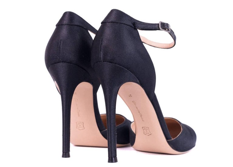 black satin mary jane shoes