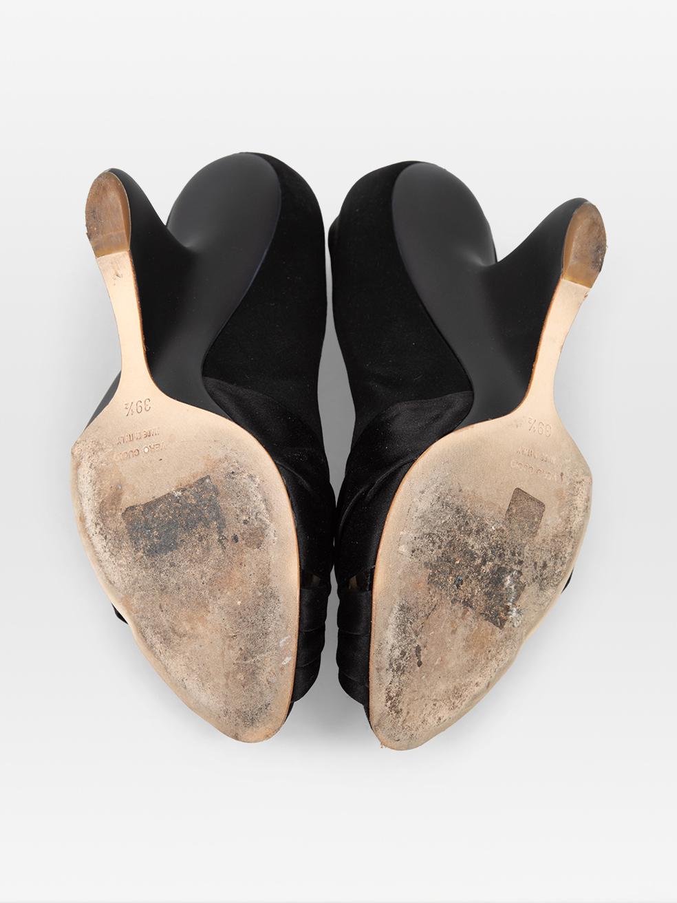 Gianvito Rossi talons compensés noirs Sculpture Taille IT 39.5 Excellent état - En vente à London, GB