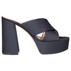 Gianvito Rossi talons compensés Sheridan noirs taille IT 39