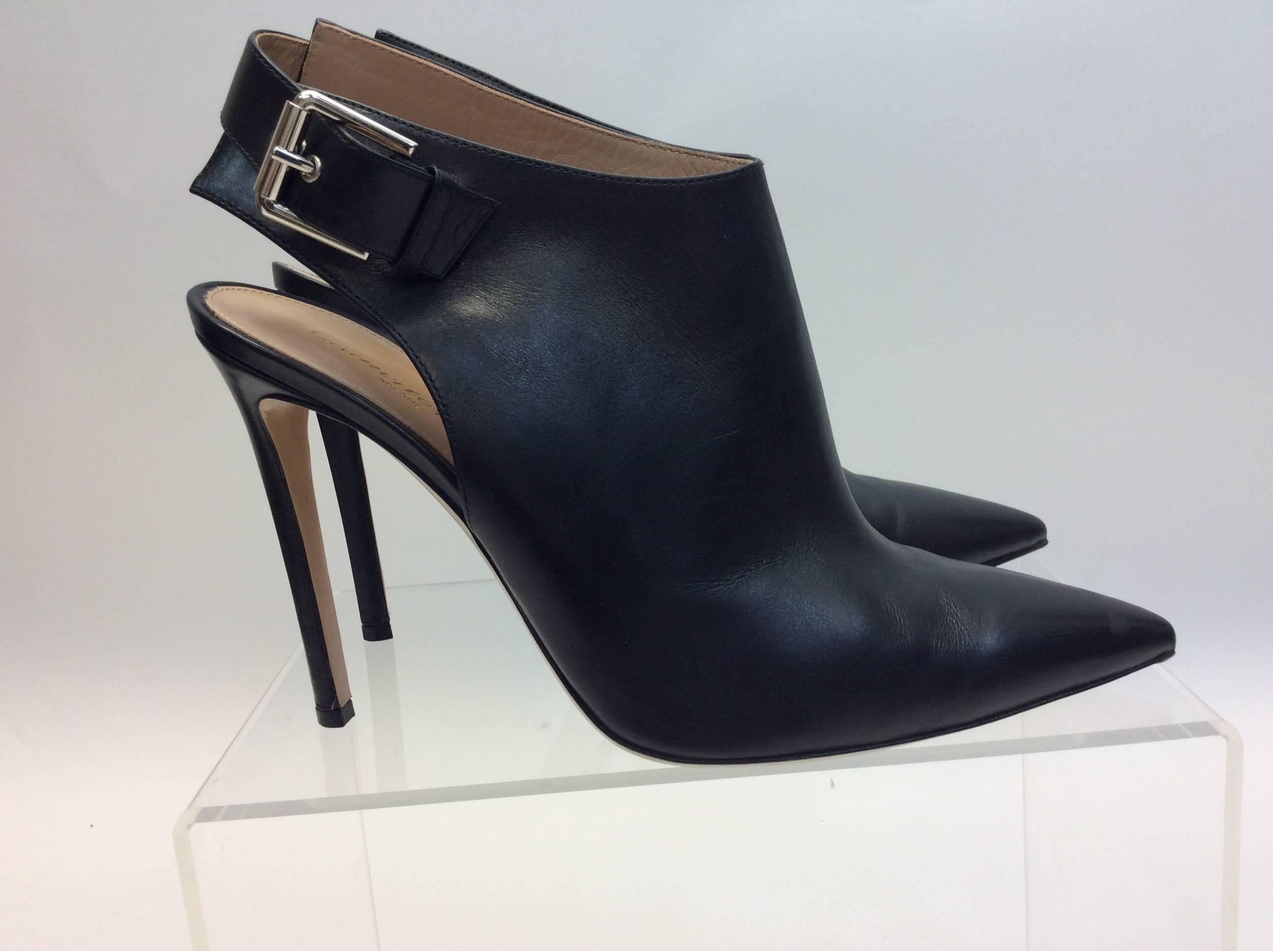 Women's Gianvito Rossi Black Slingback Booties For Sale