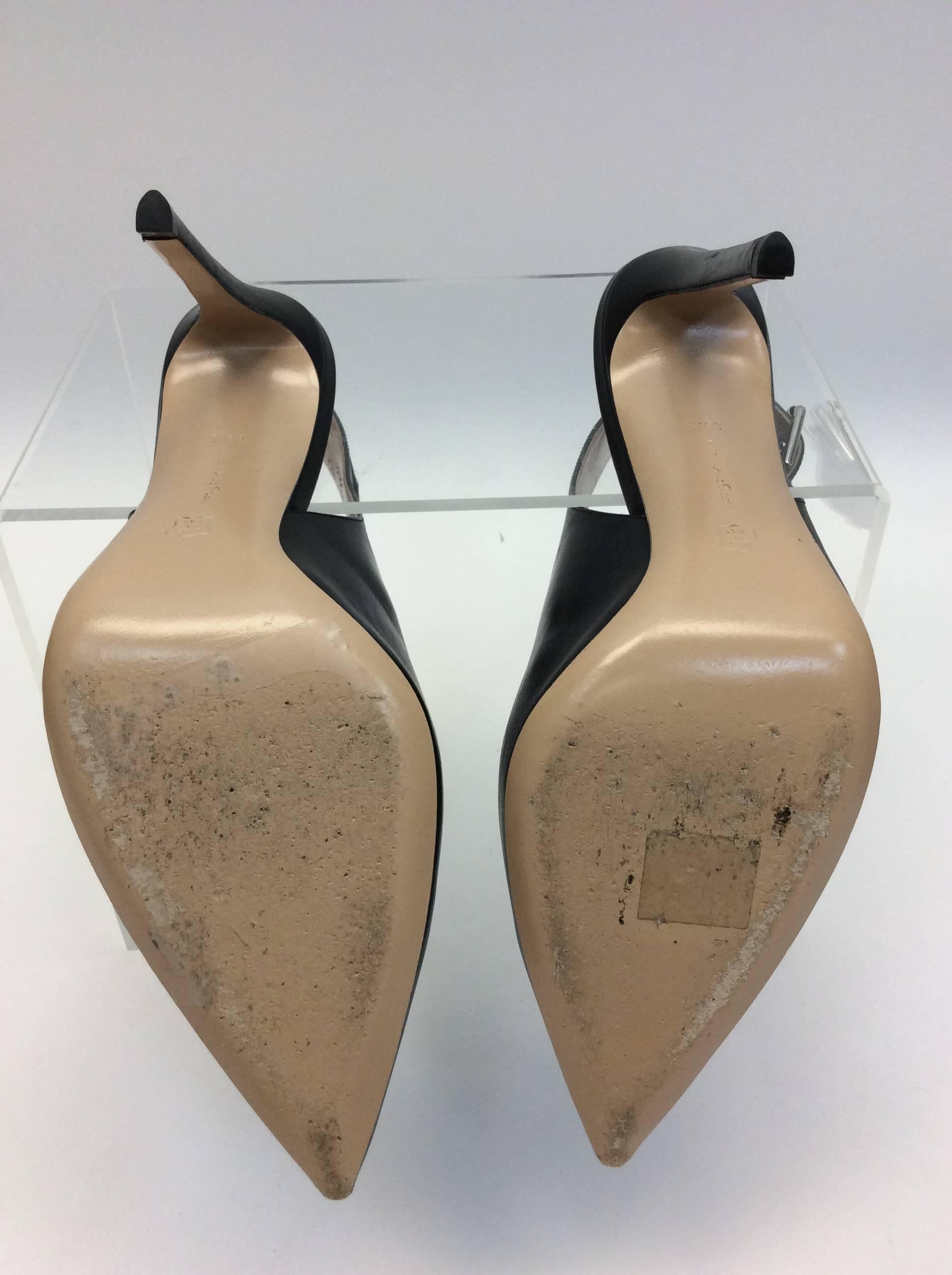 Gianvito Rossi Black Slingback Booties For Sale 1