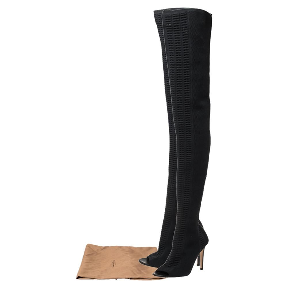 fabric knee high boots
