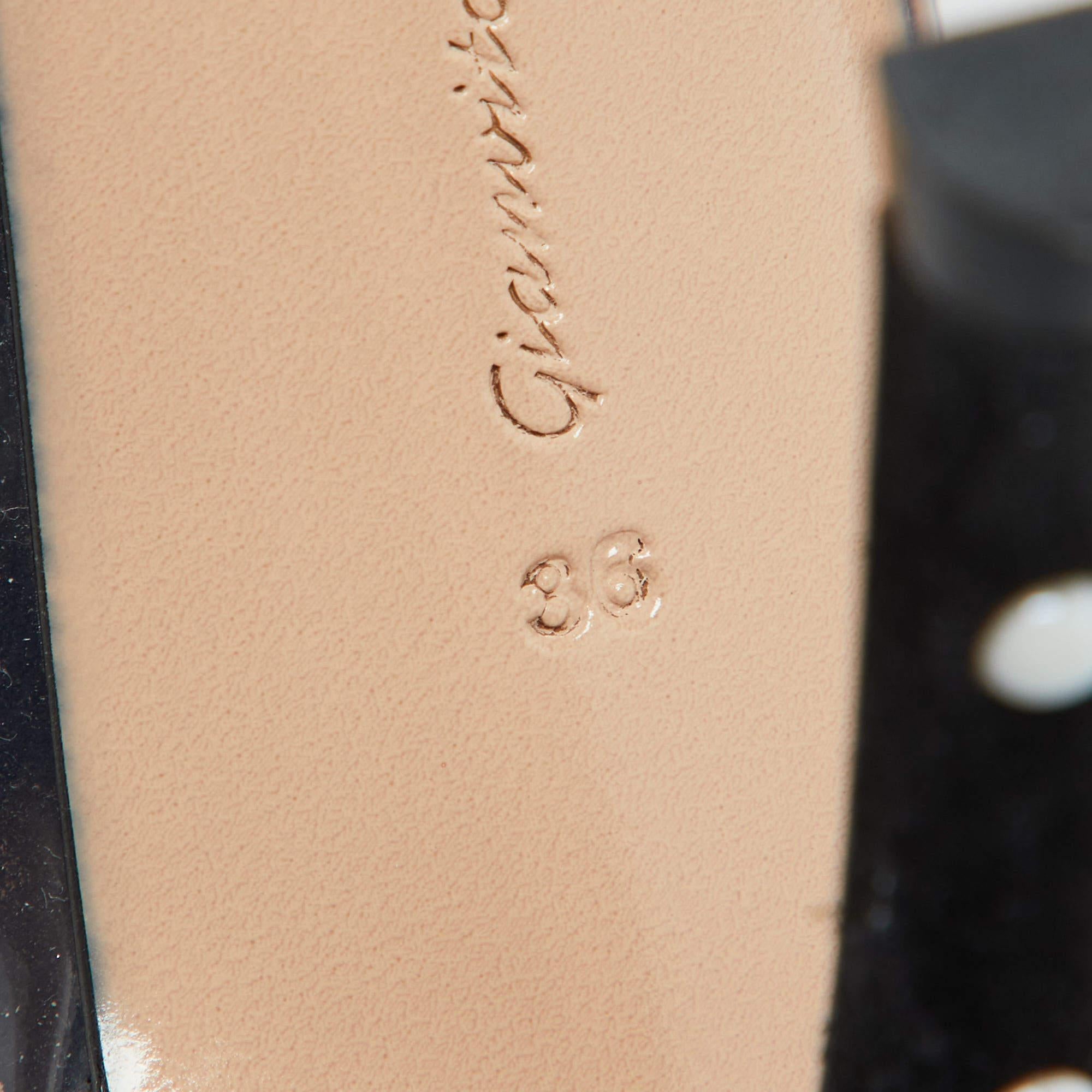 Gianvito Rossi Black Studded Suede and PVC Plexi Pumps Size 36 For Sale 4