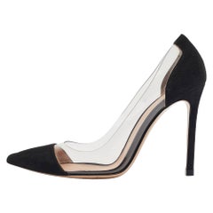 Gianvito Rossi Black Suede and PVC Plexi Pumps Size 38.5 Gianvito Rossi Black Suede and PVC Plexi Pumps Size 38.5