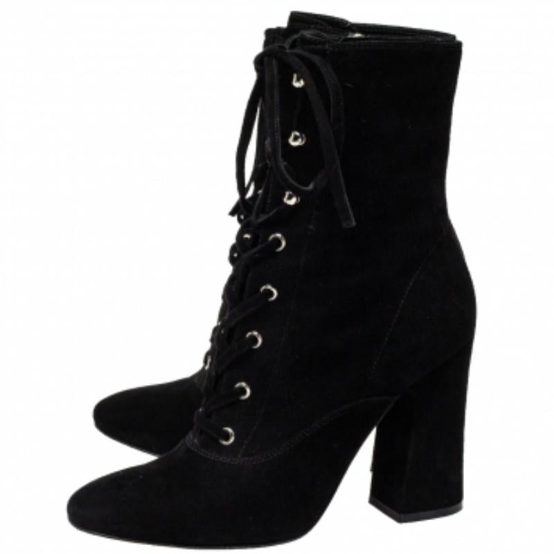 Gianvito Rossi Black Suede Ankle Boots Size 39 For Sale 2