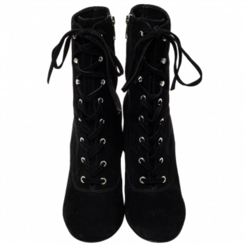 Gianvito Rossi Black Suede Ankle Boots Size 39 For Sale 3