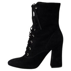 Gianvito Rossi Black Suede Ankle Boots Size 39