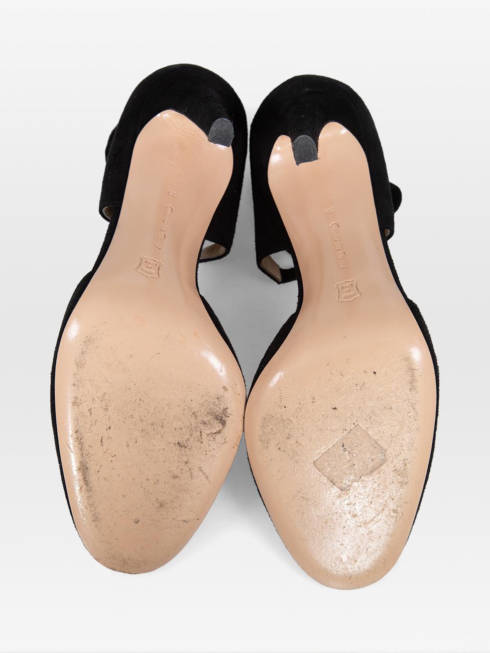 Gianvito Rossi Chaussures à talons en daim noir Taille IT 38 Excellent état - En vente à London, GB