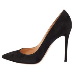 Gianvito Rossi Black Suede Gianvito 105 Pointed Toe Pumps