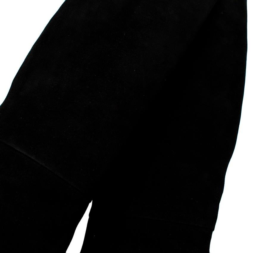Gianvito Rossi Black Suede Heeled Knee Boots - Size EU 39 In Excellent Condition For Sale In London, GB
