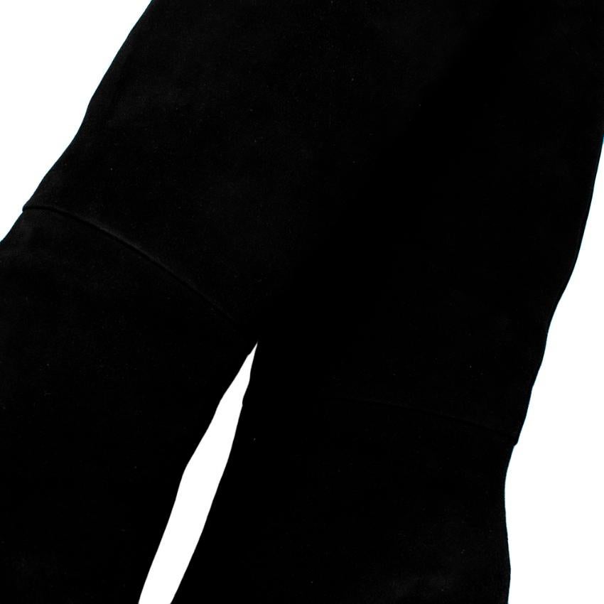 Women's or Men's Gianvito Rossi Black Suede Heeled Knee Boots - Size EU 39 For Sale
