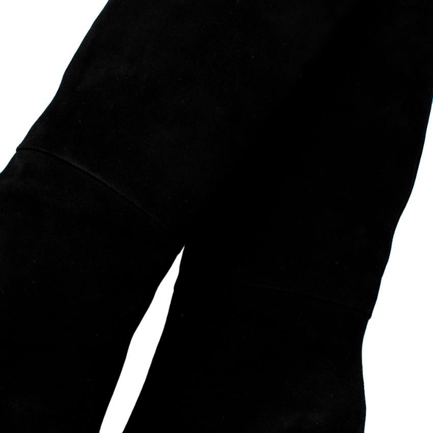 Gianvito Rossi Black Suede Heeled Knee Boots - Size EU 39 In Excellent Condition In London, GB