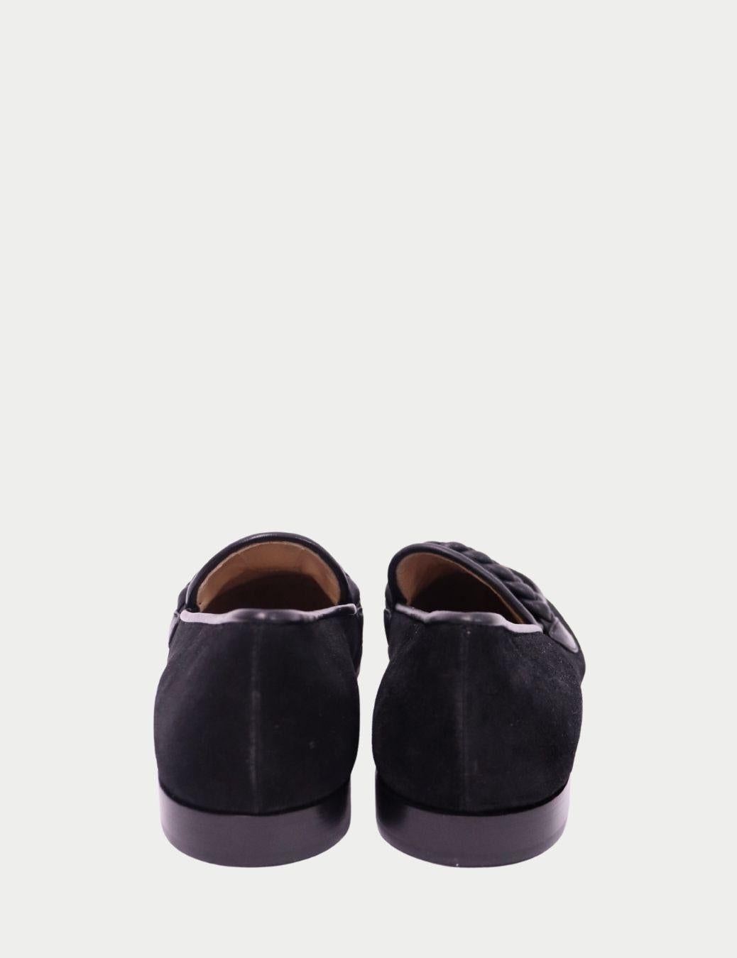 Noir Gianvito Rossi Mocassins en daim noir - EU 37 en vente