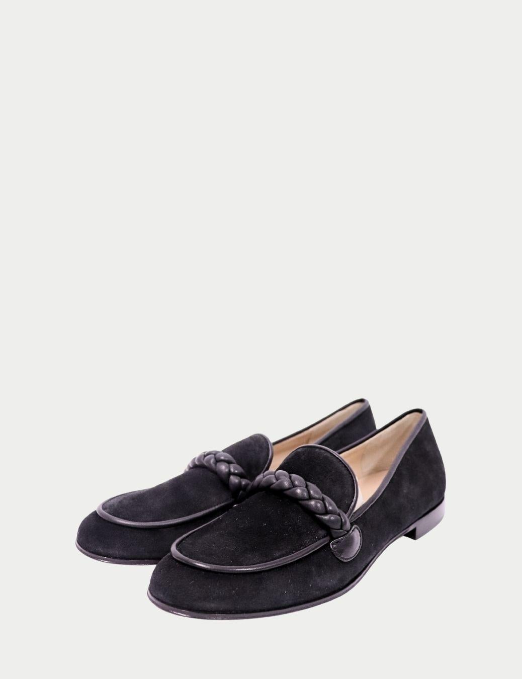 Gianvito Rossi Mocassins en daim noir - EU 37 Pour femmes en vente