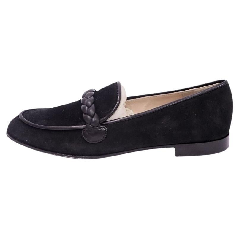 Gianvito Rossi Schwarze Wildleder-Loafer - EU 37