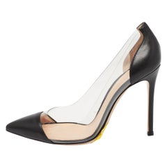 Gianvito Rossi Black/Transparent Leather and PVC Plexi Pumps Size 36.5 Gianvito Rossi Black/Transparent Leather and PVC Plexi Pumps Size 36.5